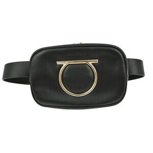 Salvatore Ferragamo Black Gancini Bum Bag